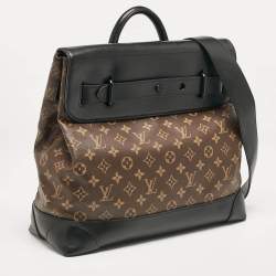 Louis Vuitton Black Leather and Monogram Canvas Solar Ray Steamer PM Bag