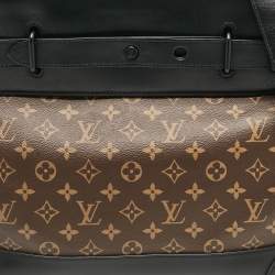 Louis Vuitton Black Leather and Monogram Canvas Solar Ray Steamer PM Bag