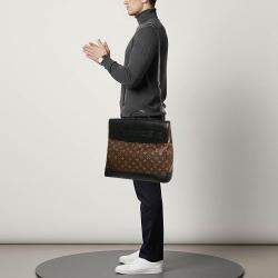 مملوكة مسبقًا Louis Vuitton Black Leather and Monogram Canvas Solar Ray Steamer PM Bag