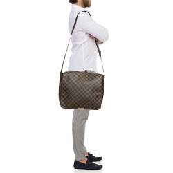 Louis Vuitton Damier Ebene Canvas and Leather Bastille Messenger Bag