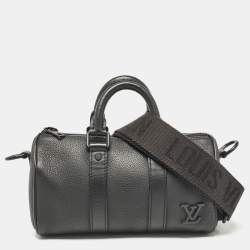 Louis Vuitton Black Aerogram Leather XS Keepall Bandoulier Bag