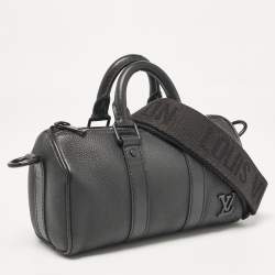 Louis Vuitton Black Aerogram Leather XS Keepall Bandoulier Bag