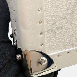 Louis Vuitton White Monogram Taiga Leather Bisten Size 50