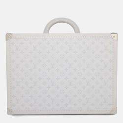 Louis Vuitton White Monogram Taiga Leather Bisten Size 50