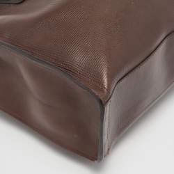 Pre Owned Louis Vuitton Dark Brown Utah Leather Mohi Tote