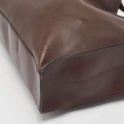 Pre Owned Louis Vuitton Dark Brown Utah Leather Mohi Tote