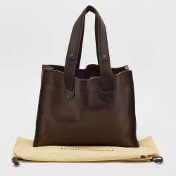 Pre Owned Louis Vuitton Dark Brown Utah Leather Mohi Tote