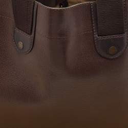 Pre Owned Louis Vuitton Dark Brown Utah Leather Mohi Tote