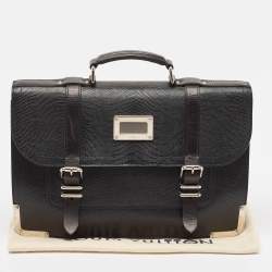 مملوكة مسبقًا Louis Vuitton Black Lizard Larry Briefcase Bag