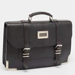 مملوكة مسبقًا Louis Vuitton Black Lizard Larry Briefcase Bag