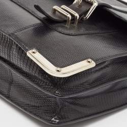 مملوكة مسبقًا Louis Vuitton Black Lizard Larry Briefcase Bag