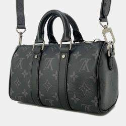 Louis Vuitton Noir Monogram Eclipse Monogram Eclipse Reverse Keepall Bag Size Xs