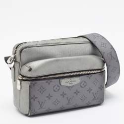 Louis Vuitton Gunmetal Taigarama Canvas and Leather Outdoor Messenger Bag