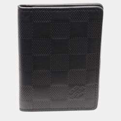 Louis Vuitton Black Canvas Leather Organizer De Poche Card Case