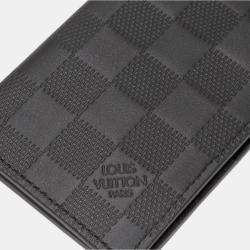 Louis Vuitton Black Canvas Leather Organizer De Poche Card Case
