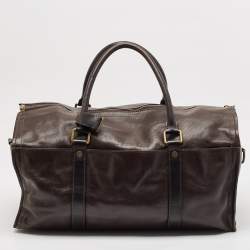 Louis Vuitton Dark Brown Utah Leather Comanche Duffle Bag
