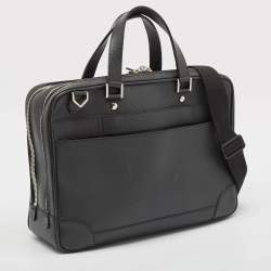 Louis Vuitton Black Taiga Leather Alexander Briefcase