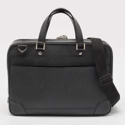 Louis Vuitton Black Taiga Leather Alexander Briefcase