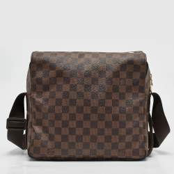 Pre Owned Louis Vuitton Damier Azur Canvas Naviglio Crossbody Bag