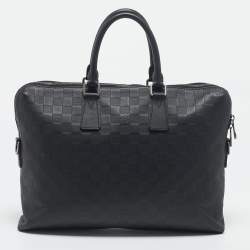 Louis Vuitton Black Damier Infini Leather Porte Documents Voyage PM Bag