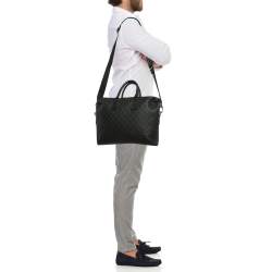 Louis Vuitton Black Damier Infini Leather Porte Documents Voyage PM Bag