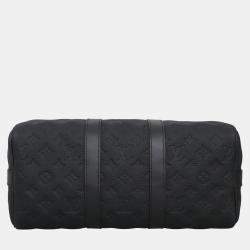 Louis Black Vuitton Monogram Taurillon Keepall Bandouliere 35 Bag
