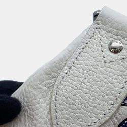 Louis Vuitton White Blanc Taurillon Leather Maxi Bumbag