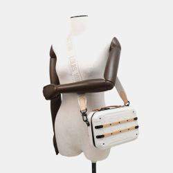 Louis Vuitton White/Black Calf Leather Future Trunk Shoulder Bag