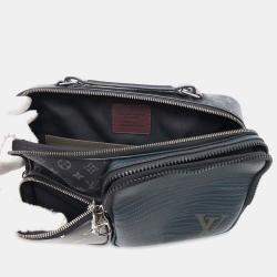 Louis Vuitton Noir Monogram Eclipse Leather Messenger Bag 
