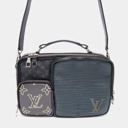 Louis Vuitton Noir Monogram Eclipse Leather Messenger Bag 