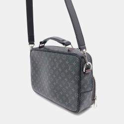 Louis Vuitton Noir Monogram Eclipse Leather Messenger Bag 