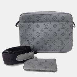 Louis Vuitton Grey Leather Shadow Duo Messenger Bag