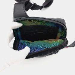 Louis Vuitton Noir/Righe Rainbow Lambskin Asymmetrical Sling Bag