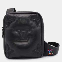 Louis Vuitton Noir/Righe Rainbow Lambskin Asymmetrical Sling Bag