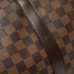 Louis Vuitton Damier Ebene Canvas Keepall Bandouliere 55 Bag