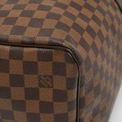 Louis Vuitton Damier Ebene Canvas Keepall Bandouliere 55 Bag