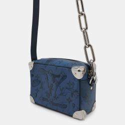 Louis Vuitton Blue Monogram Aqua Garden Mini Soft Trunk Bag