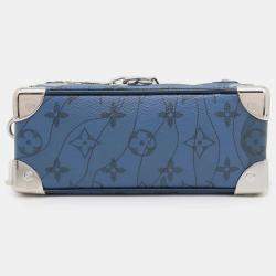 Louis Vuitton Blue Monogram Aqua Garden Mini Soft Trunk Bag