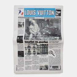 Louis Vuitton White Leather Newspaper Clutch 