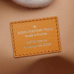 Louis Vuitton Orange Leather Shopper Tote Bag