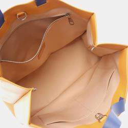 Louis Vuitton Orange Leather Shopper Tote Bag