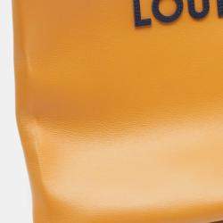 Louis Vuitton Orange Leather Shopper Tote Bag