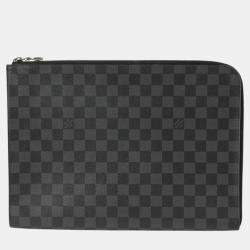 Louis Vuitton Graphite Canvas Pochette Jour GM Clutch