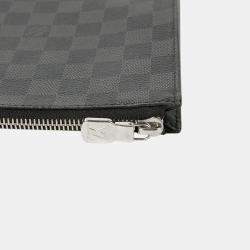 Louis Vuitton Graphite Canvas Pochette Jour GM Clutch