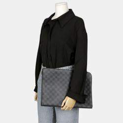 Louis Vuitton Graphite Canvas Pochette Jour GM Clutch
