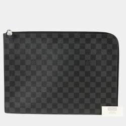 Louis Vuitton Graphite Canvas Pochette Jour GM Clutch