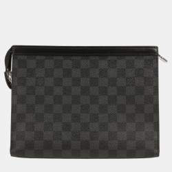 Louis Vuitton Grey Damier Graphite Canvas Pochette Voyage MM Clutch Bag