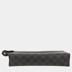 Louis Vuitton Grey Damier Graphite Canvas Pochette Voyage MM Clutch Bag