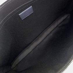 Pre Owned Louis Vuitton Gray Blue & Sky Blue Leather Discovery Pochette Clutch Bag