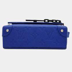  Louis Vuitton Blue Leather Steamer Wearable Wallet Bag